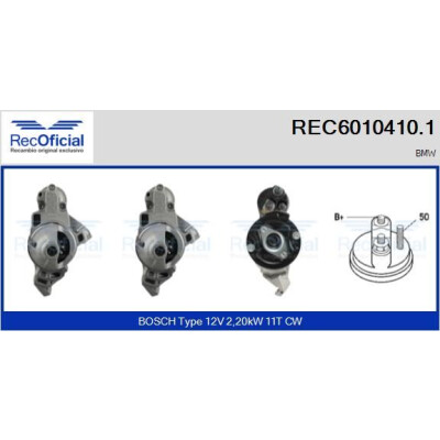 Motorino di avviamento RECOFFICIAL REC6010410.1