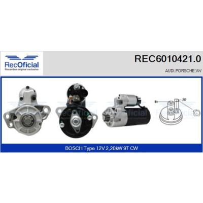 Motorino di avviamento RECOFICIAL REC6010421.0