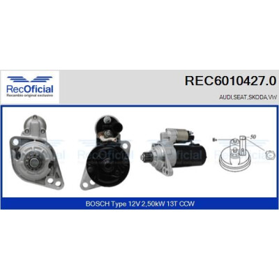 Motorino di avviamento RECOFFICIAL REC6010427.0