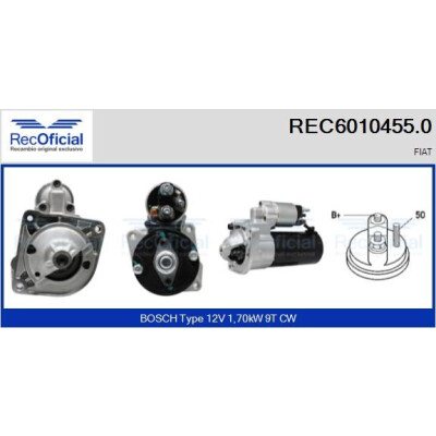 Motorino di avviamento RECOFFICIAL REC6010455.0