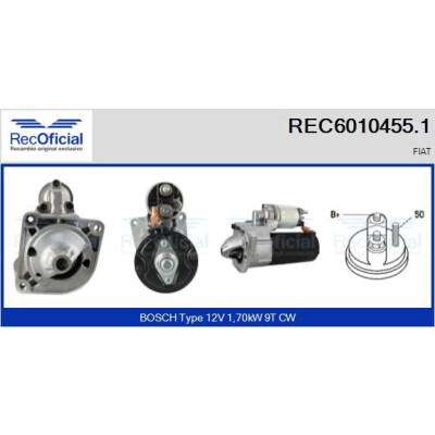 Motorino di avviamento RECOFFICIAL REC6010455.1