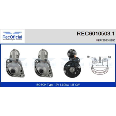 Motorino di avviamento RECOFICIAL REC6010503.1