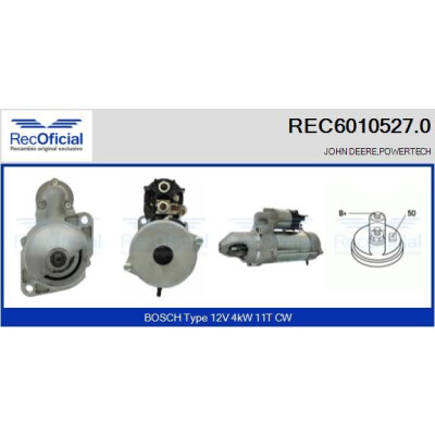 Motorino di avviamento RECOFICIAL REC6010527.0