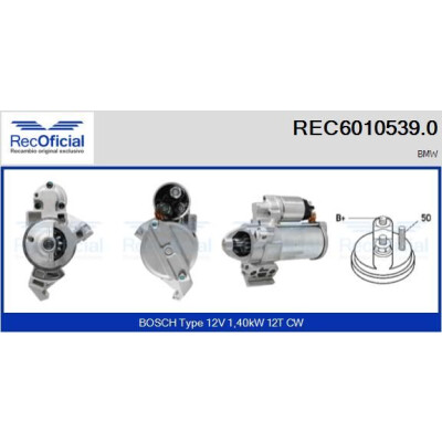 Motorino di avviamento RECOFICIAL REC6010539.0