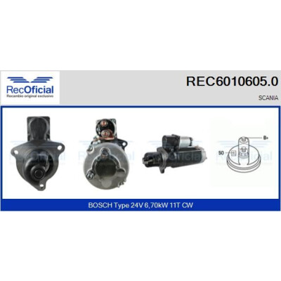 Motorino di avviamento RECOFFICIAL REC6010605.0