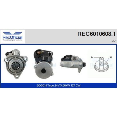Motorino di avviamento RECOFFICIAL REC6010608.1