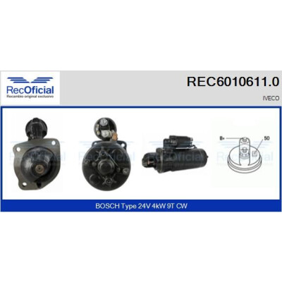 Motorino di avviamento RECOFFICIAL REC6010611.0