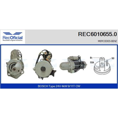 Motorino di avviamento RECOFICIAL REC6010655.0