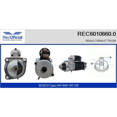 Motorino di avviamento RECOFICIAL REC6010660.0