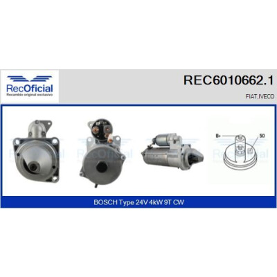 Motorino di avviamento RECOFICIAL REC6010662.1