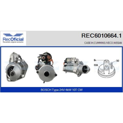 Motorino di avviamento RECOFICIAL REC6010664.1