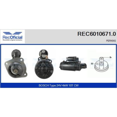 Motorino di avviamento RECOFICIAL REC6010671.0