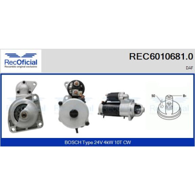 Motorino di avviamento RECOFICIAL REC6010681.0
