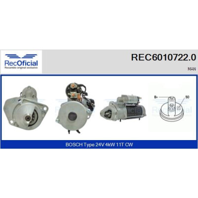 Motorino di avviamento RECOFFICIAL REC6010722.0