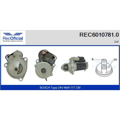 Motorino di avviamento RECOFICIAL REC6010781.0