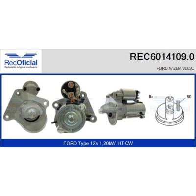 Motorino di avviamento RECOFFICIAL REC6014109.0