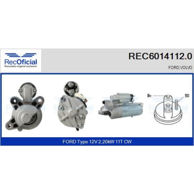 Motorino di avviamento RECOFFICIAL REC6014112.0