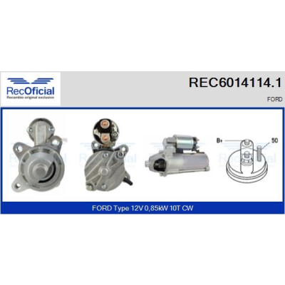 Motorino di avviamento RECOFFICIAL REC6014114.1