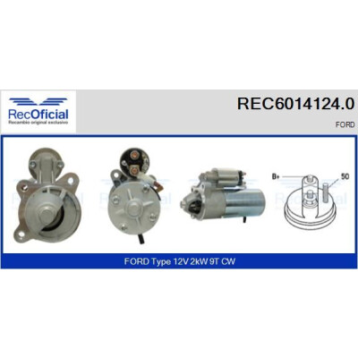 Motorino di avviamento RECOFFICIAL REC6014124.0