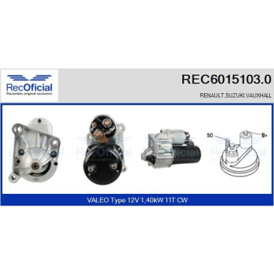 Motorino di avviamento RECOFICIAL REC6015103.0