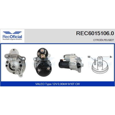 Motorino di avviamento RECOFICIAL REC6015106.0