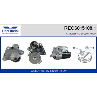 Motorino di avviamento RECOFFICIAL REC6015108.1