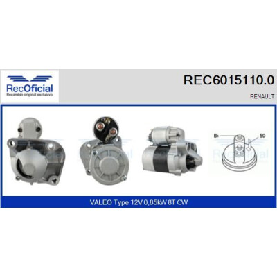 Motorino di avviamento RECOFFICIAL REC6015110.0
