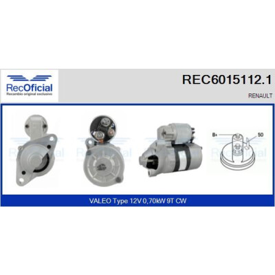 Motorino di avviamento RECOFICIAL REC6015112.1