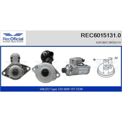 Motorino di avviamento RECOFICIAL REC6015131.0
