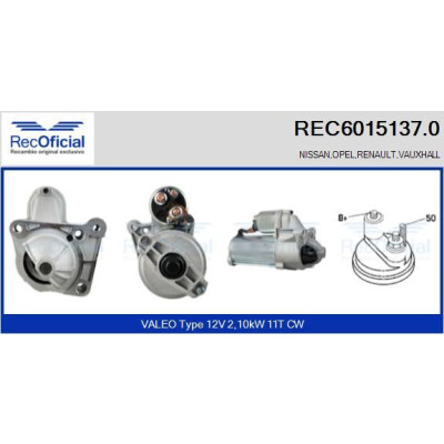 Motorino di avviamento RECOFICIAL REC6015137.0