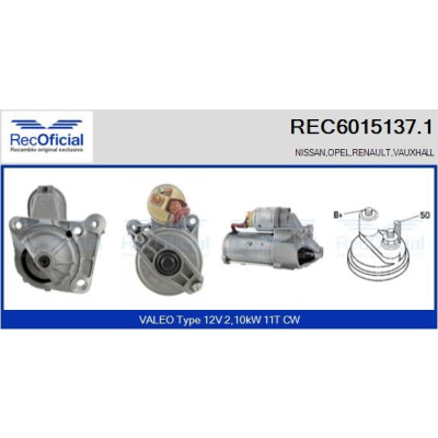 Motorino di avviamento RECOFICIAL REC6015137.1