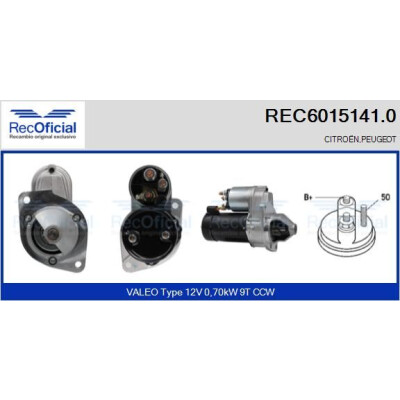 Motorino di avviamento RECOFICIAL REC6015141.0