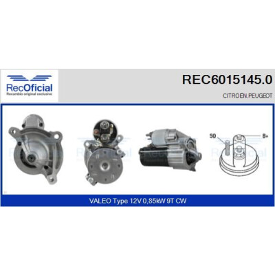 Motorino di avviamento RECOFICIAL REC6015145.0