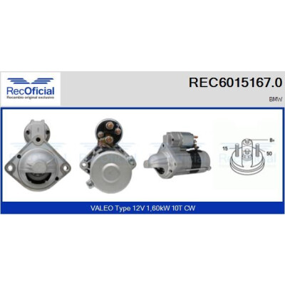 Motorino di avviamento RECOFICIAL REC6015167.0