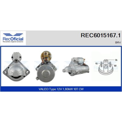 Motorino di avviamento RECOFICIAL REC6015167.1