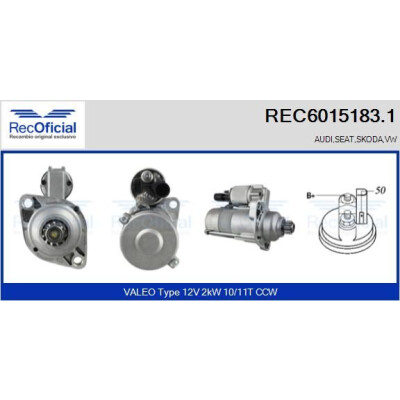 Motorino di avviamento RECOFICIAL REC6015183.1
