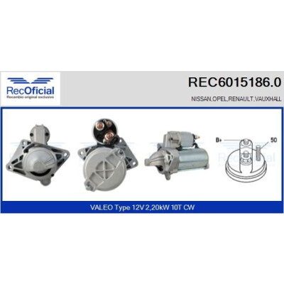 Motorino di avviamento RECOFFICIAL REC6015186.0