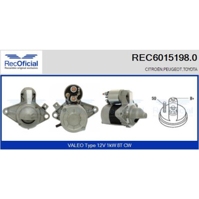 Motorino di avviamento RECOFICIAL REC6015198.0