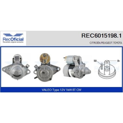 Motorino di avviamento RECOFICIAL REC6015198.1