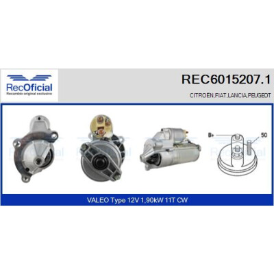 Motorino di avviamento RECOFICIAL REC6015207.1