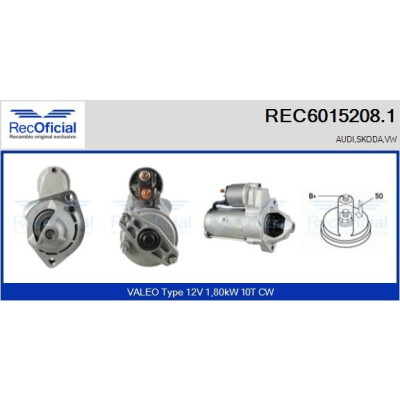 Motorino di avviamento RECOFFICIAL REC6015208.1
