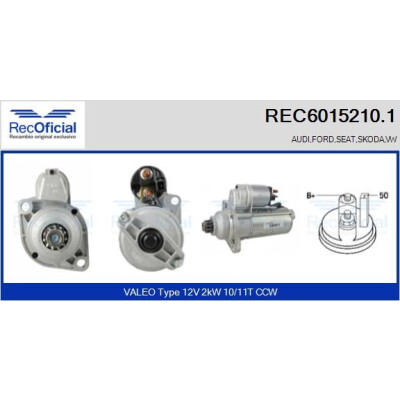 Motorino di avviamento RECOFICIAL REC6015210.1