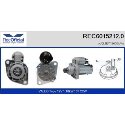 Motorino di avviamento RECOFICIAL REC6015212.0
