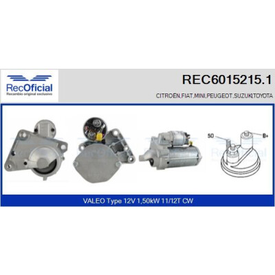 Motorino di avviamento RECOFICIAL REC6015215.1