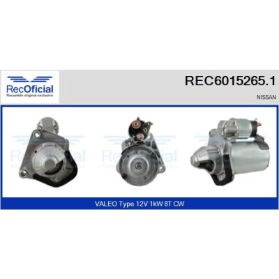 Motorino di avviamento RECOFICIAL REC6015265.1