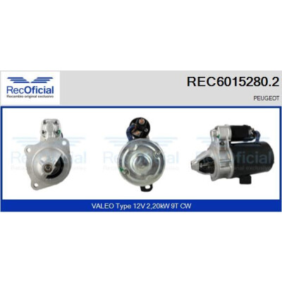 Motorino di avviamento RECOFICIAL REC6015280.2