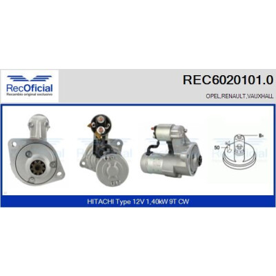 Motorino di avviamento RECOFICIAL REC6020101.0