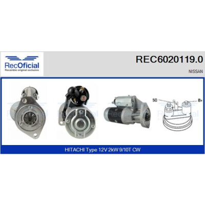 Motorino di avviamento RECOFICIAL REC6020119.0