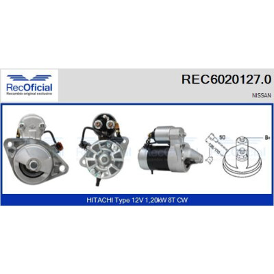 Motorino di avviamento RECOFICIAL REC6020127.0
