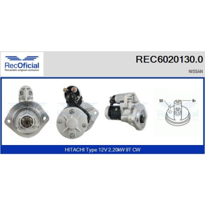 Motorino di avviamento RECOFICIAL REC6020130.0